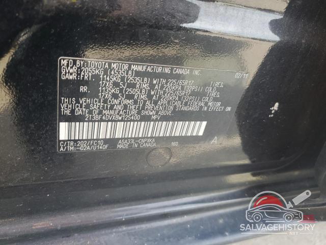 2T3BF4DVXBW125400 2011 TOYOTA RAV4 photo no. 13