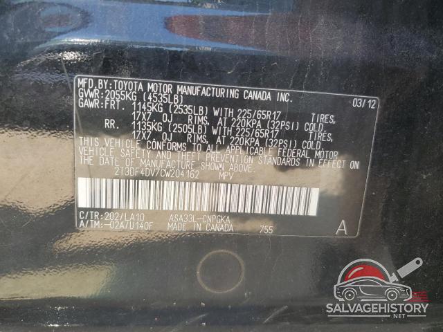 2T3DF4DV7CW204162 2012 TOYOTA RAV4 photo no. 14