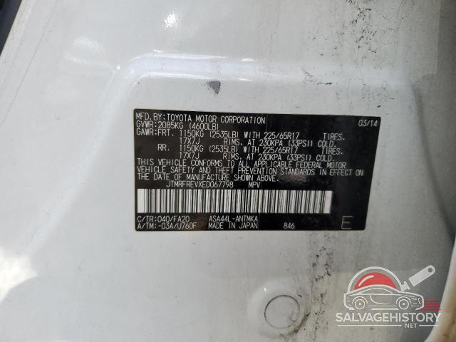 JTMRFREVXED067798 2014 TOYOTA RAV4 photo no. 13