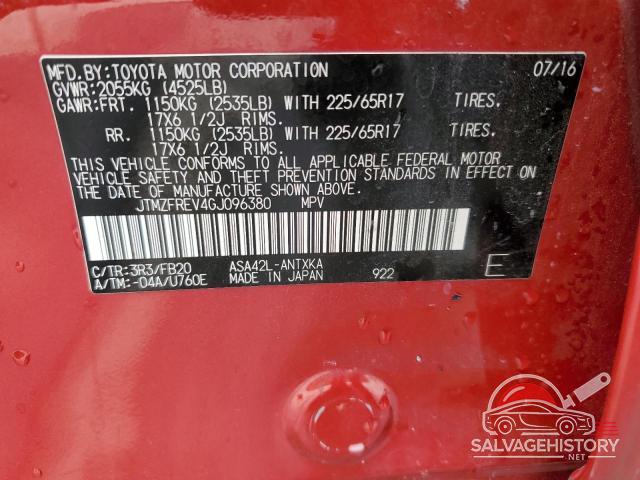 JTMZFREV4GJ096380 2016 TOYOTA RAV4 photo no. 14