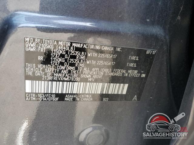 2T3RFREVXHW678390 2017 TOYOTA RAV4 photo no. 13