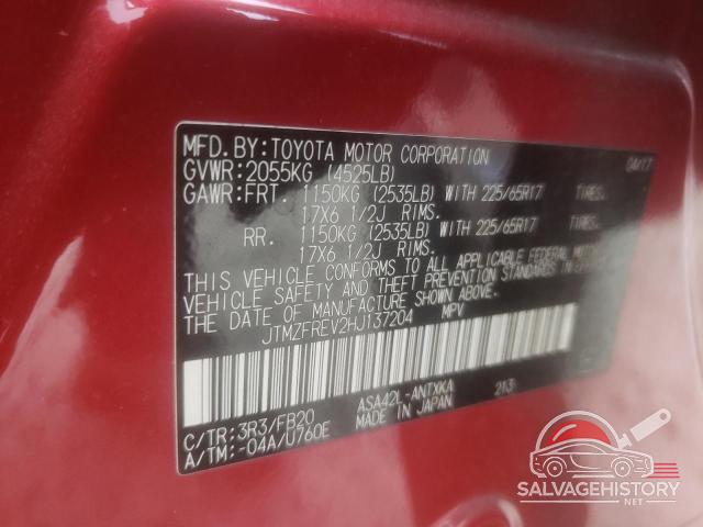 JTMZFREV2HJ137204 2017 TOYOTA RAV4 photo no. 12
