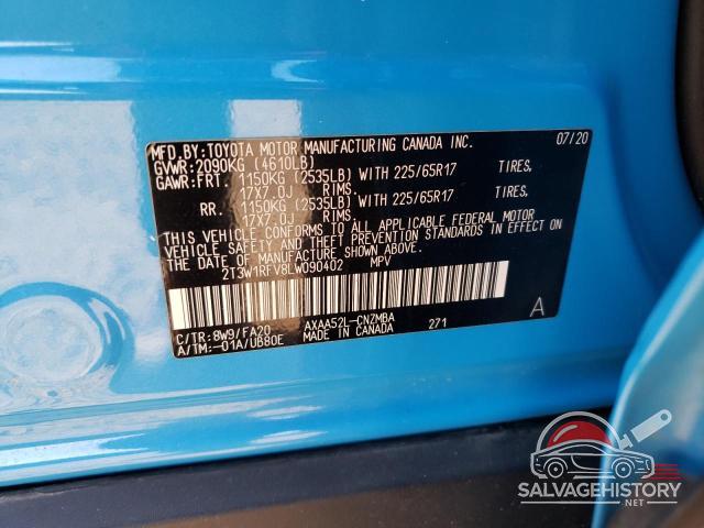 2T3W1RFV8LW090402 2020 TOYOTA RAV4 photo no. 13