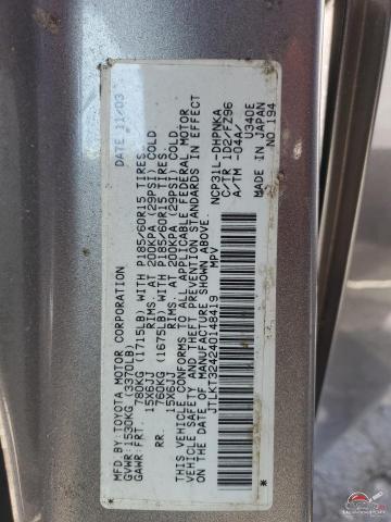 JTLKT324240148419 2004 TOYOTA SCION photo no. 12