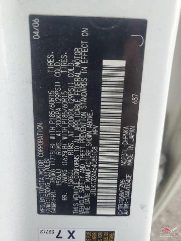 JTLKT324464085108 2006 TOYOTA SCION photo no. 13
