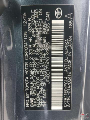 JTKDE177470199505 2007 TOYOTA SCION photo no. 13