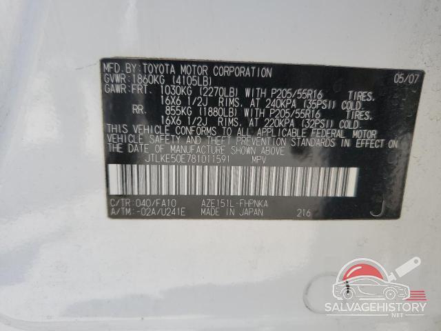 JTLKE50E781011591 2008 TOYOTA SCION photo no. 13