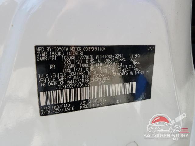 JTLKE50E981053762 2008 TOYOTA SCION photo no. 13