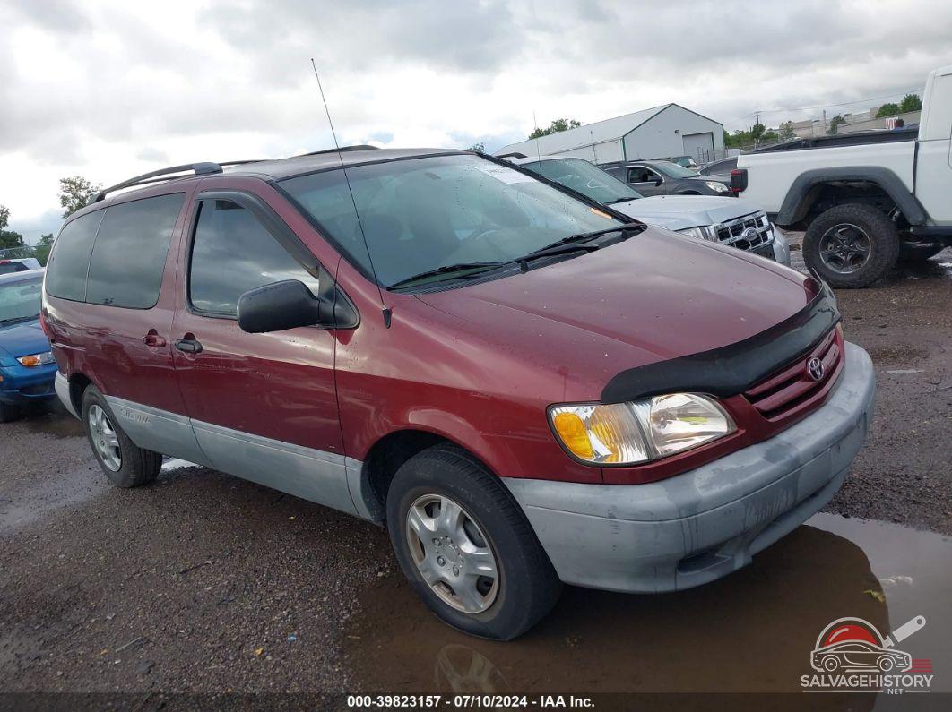 4T3ZF13C91U330315 2001 TOYOTA SIENNA photo no. 2