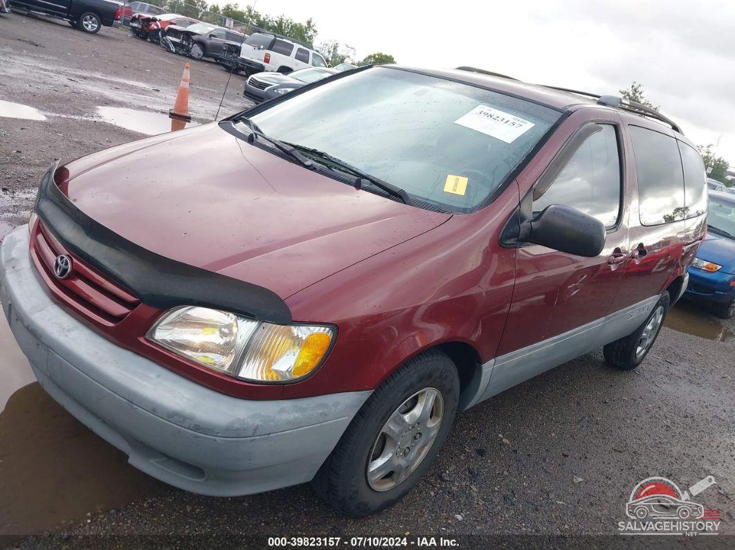 4T3ZF13C91U330315 2001 TOYOTA SIENNA photo no. 2