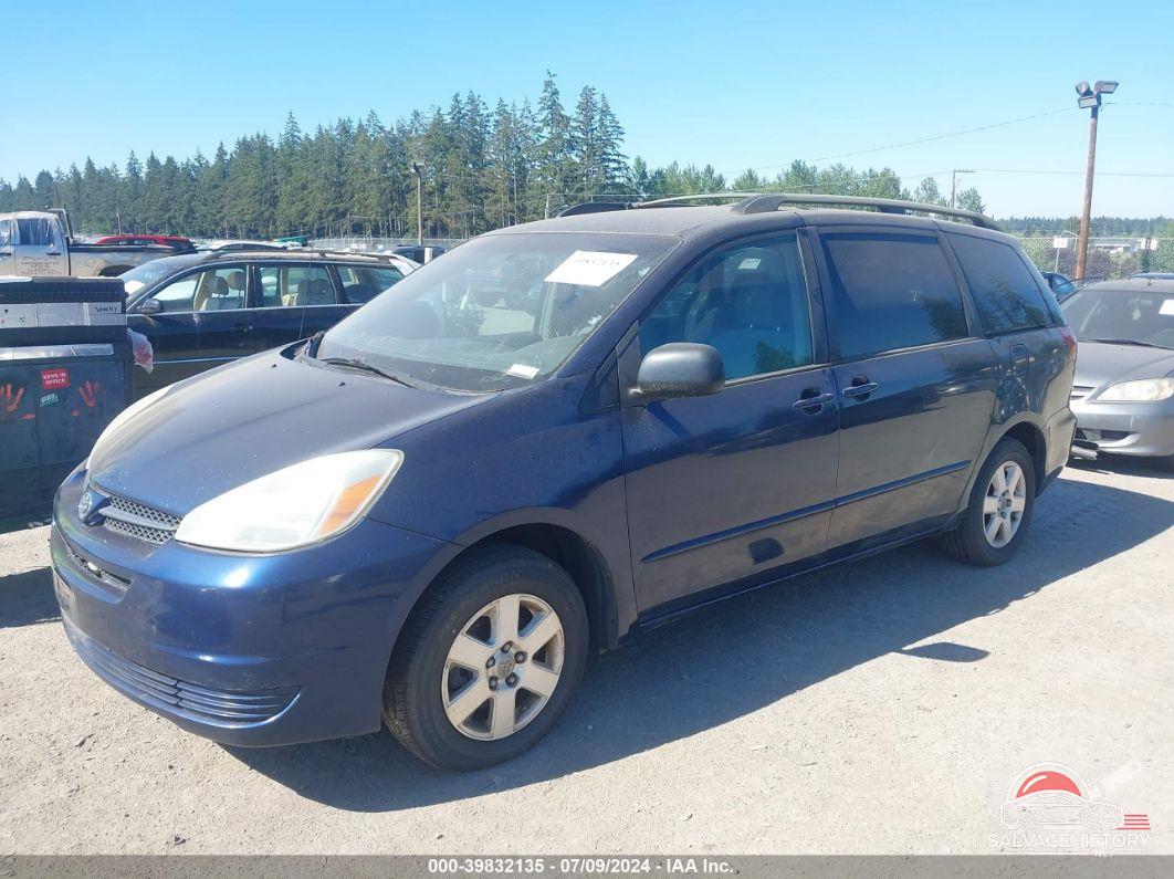 5TDZA23C25S310550 2005 TOYOTA SIENNA photo no. 2
