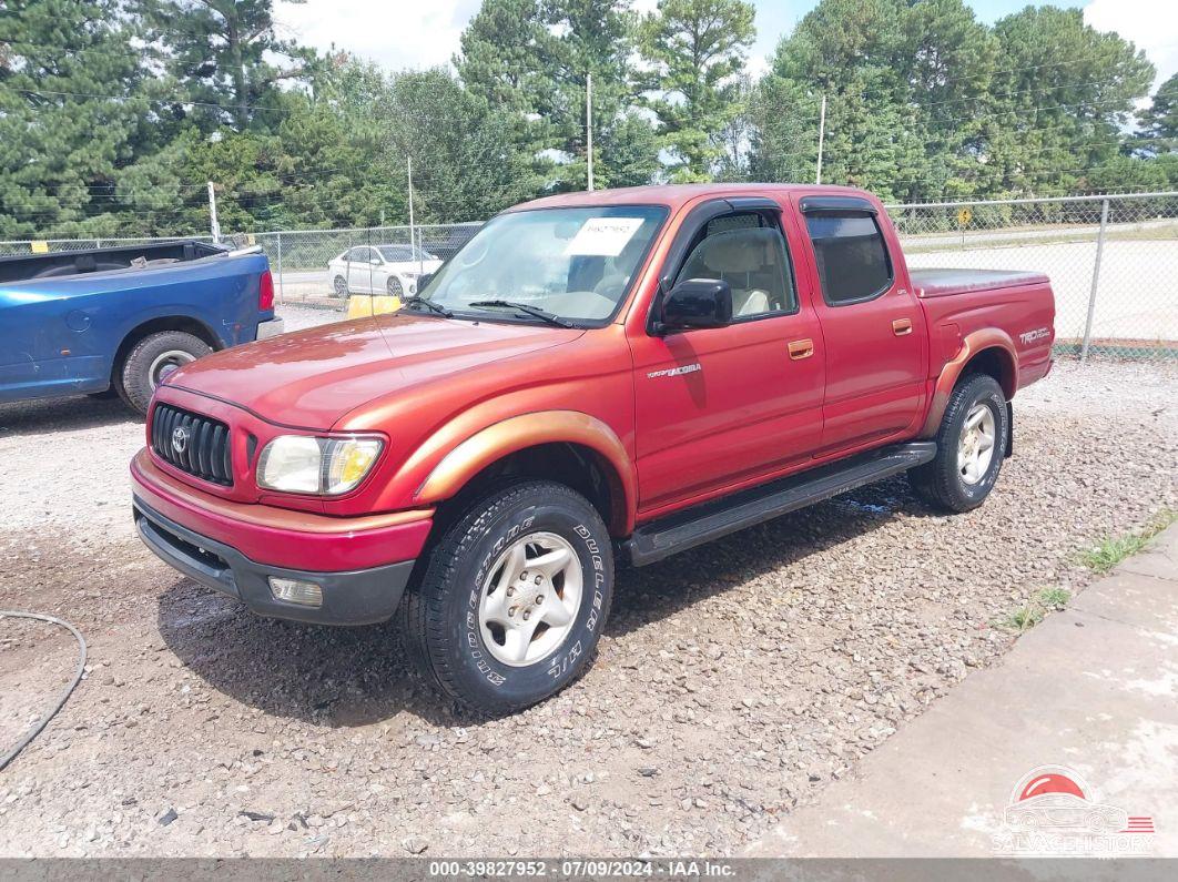5TEGM92NX1Z872820 2001 TOYOTA TACOMA photo no. 2