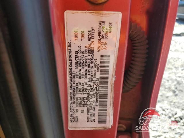 5TEGN92N02Z004422 2002 TOYOTA TACOMA photo no. 12
