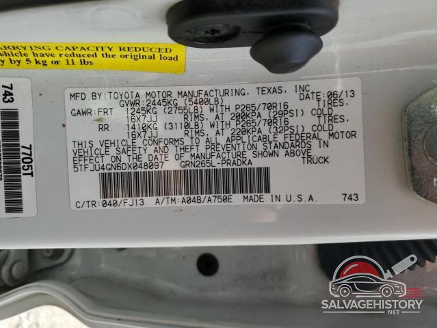 5TFJU4GN6DX048097 2013 TOYOTA TACOMA photo no. 12