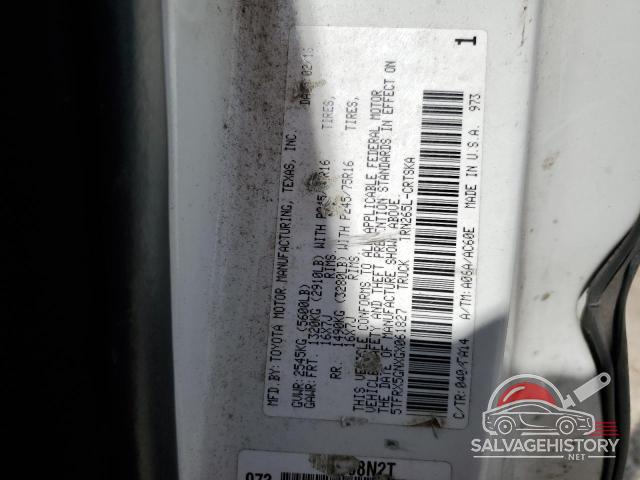 5TFRX5GNXGX061827 2016 TOYOTA TACOMA photo no. 12