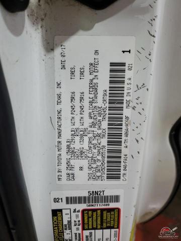 5TFSX5EN5HX055150 2017 TOYOTA TACOMA photo no. 12