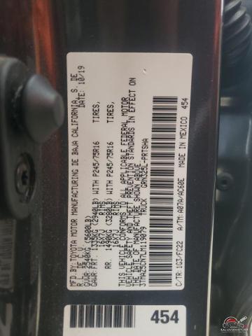3TMAZ5CN7LM119079 2020 TOYOTA TACOMA photo no. 12