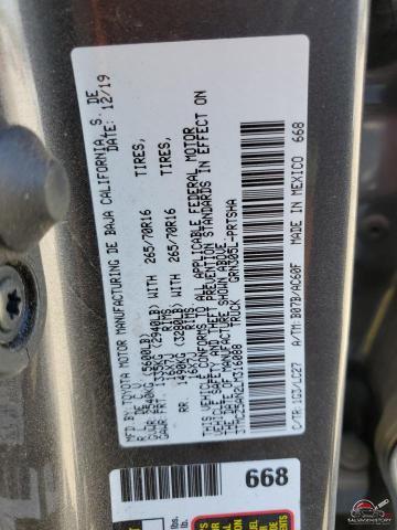 3TMCZ5AN2LM316088 2020 TOYOTA TACOMA photo no. 12