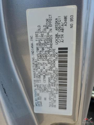 5TBRT34172S302347 2002 TOYOTA TUNDRA photo no. 12