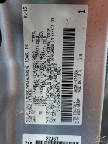 5TFUY5F14DX290618 2013 TOYOTA TUNDRA photo no. 12