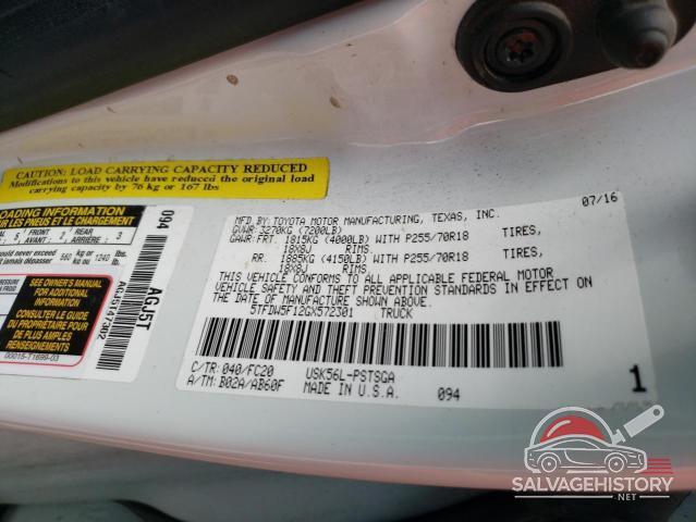 5TFDW5F12GX572301 2016 TOYOTA TUNDRA photo no. 13