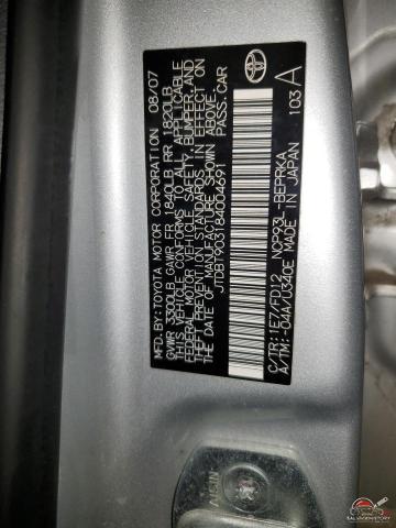 JTDBT903184004691 2008 TOYOTA YARIS photo no. 12