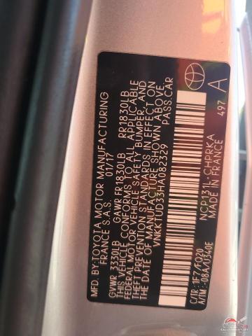 VNKKTUD33HA082329 2017 TOYOTA YARIS photo no. 13