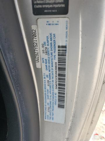 3VWCP21C91M439609 2001 VOLKSWAGEN BEETLE photo no. 12