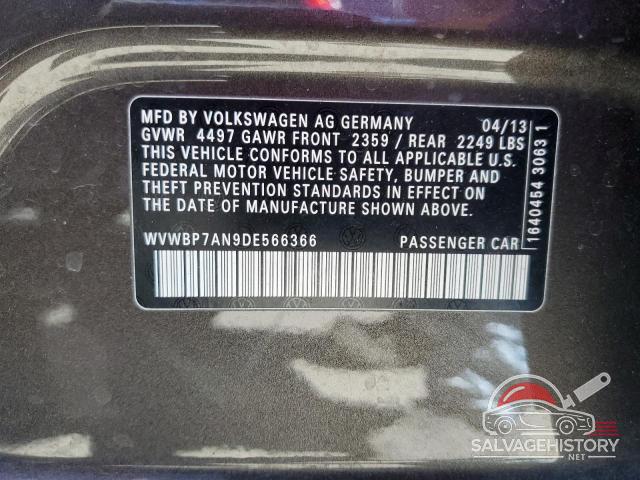 WVWBP7AN9DE566366 2013 VOLKSWAGEN CC photo no. 12