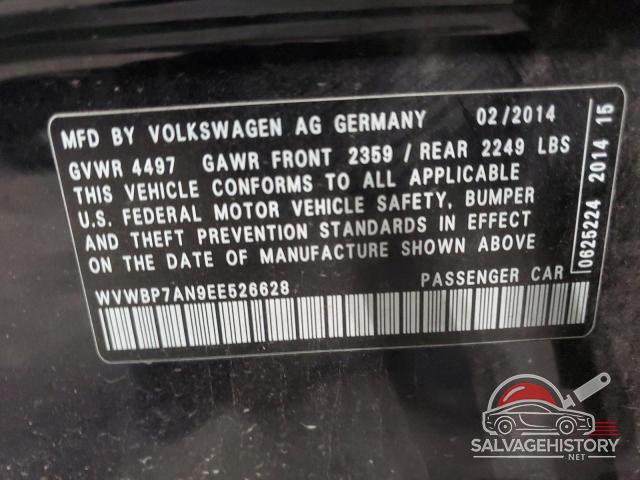 WVWBP7AN9EE526628 2014 VOLKSWAGEN CC photo no. 12