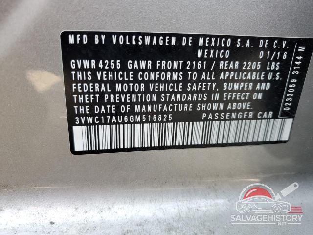3VWC17AU6GM516825 2016 VOLKSWAGEN GOLF photo no. 12