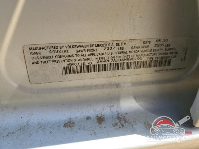 3VWPL7AJ3AM692191 2010 VOLKSWAGEN JETTA photo no. 12