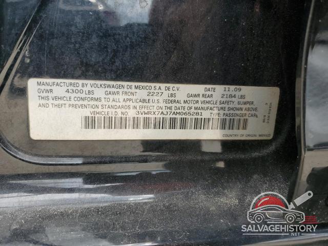 3VWRX7AJ7AM065281 2010 VOLKSWAGEN JETTA photo no. 12