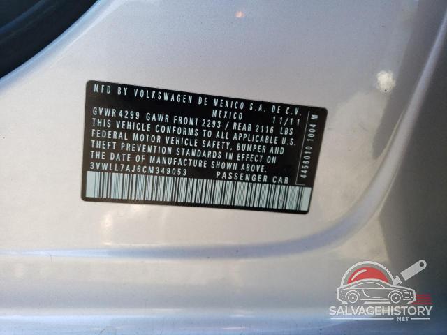 3VWLL7AJ6CM349053 2012 VOLKSWAGEN JETTA photo no. 12