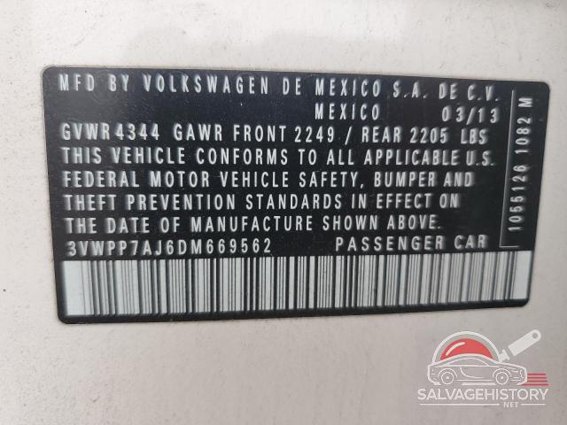 3VWPP7AJ6DM669562 2013 VOLKSWAGEN JETTA photo no. 12