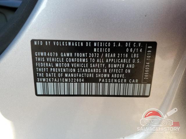 3VW2K7AJ1EM322604 2014 VOLKSWAGEN JETTA photo no. 12