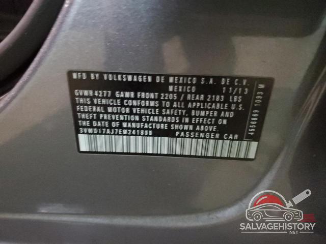 3VWD17AJ7EM241800 2014 VOLKSWAGEN JETTA photo no. 12