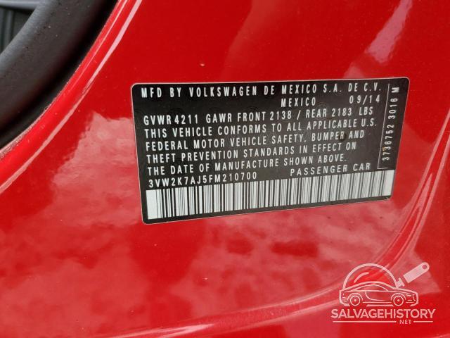 3VW2K7AJ5FM210700 2015 VOLKSWAGEN JETTA photo no. 12
