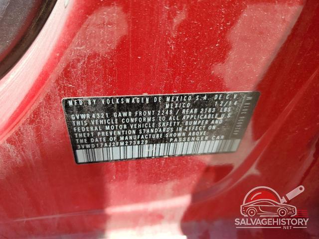 3VWD17AJ2FM273829 2015 VOLKSWAGEN JETTA photo no. 13