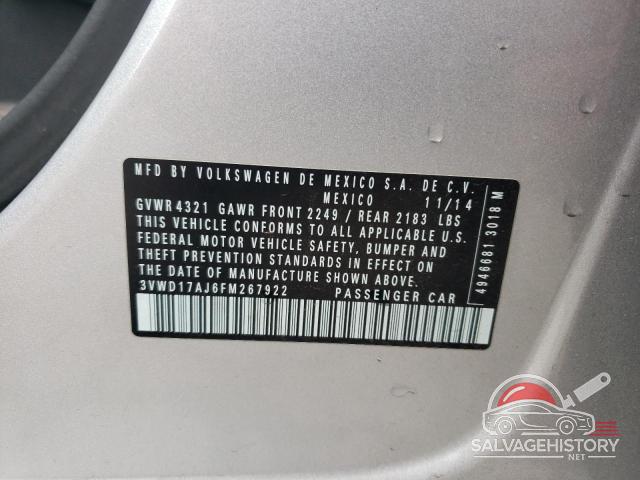 3VWD17AJ6FM267922 2015 VOLKSWAGEN JETTA photo no. 12
