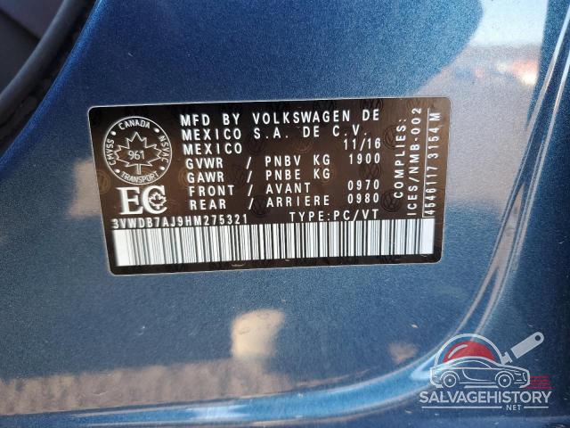 3VWDB7AJ9HM275321 2017 VOLKSWAGEN JETTA photo no. 12