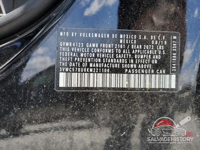 3VWC57BU6KM221106 2019 VOLKSWAGEN JETTA photo no. 12