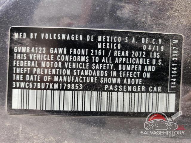 3VWC57BU7KM179853 2019 VOLKSWAGEN JETTA photo no. 12