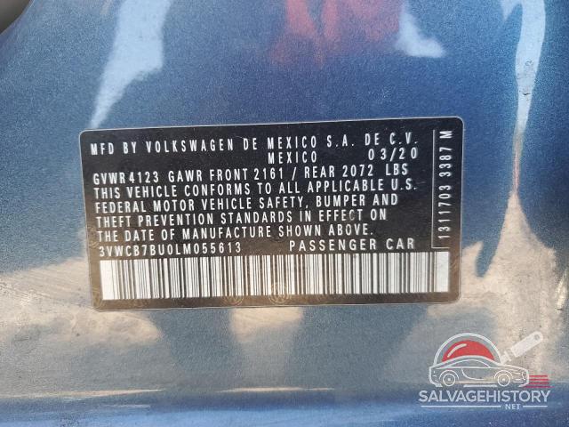 3VWCB7BU0LM055613 2020 VOLKSWAGEN JETTA photo no. 12