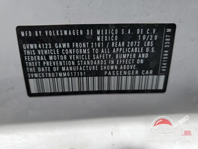 3VWC57BU7MM017191 2021 VOLKSWAGEN JETTA photo no. 12