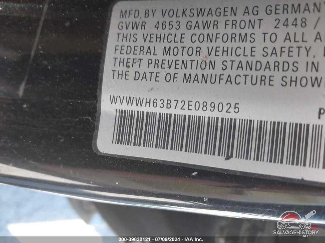 WVWWH63B72E089025 2002 VOLKSWAGEN PASSAT photo no. 9