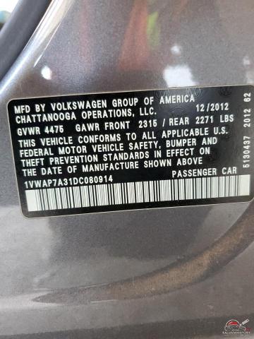 1VWAP7A31DC080914 2013 VOLKSWAGEN PASSAT photo no. 13