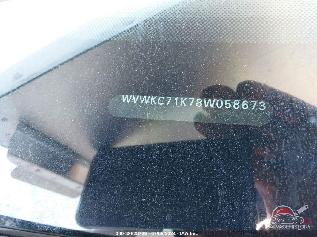 WVWKC71K78W058673 2008 VOLKSWAGEN R32 photo no. 9