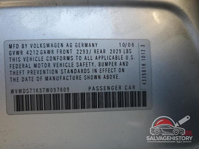 WVWDS71K37W097609 2007 VOLKSWAGEN RABBIT photo no. 12