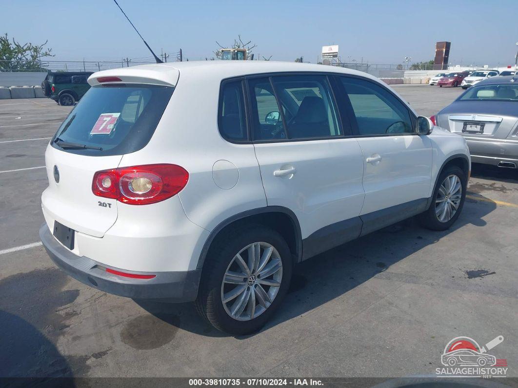 WVGAV7AXXAW526222 2010 VOLKSWAGEN TIGUAN photo no. 4